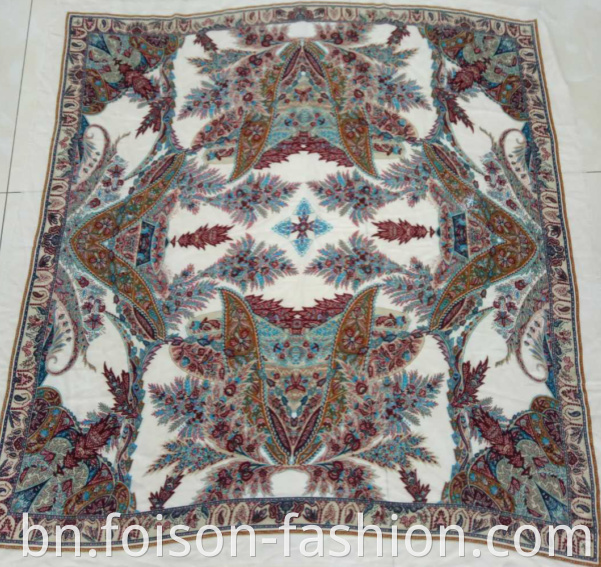 New Style Polyester Print Scarf Silk Square Scarf Colorful2